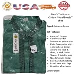 Cotton Fotua for Men Beach T-Shirts | a green shirt with a label