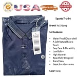 a folded shirt with a label